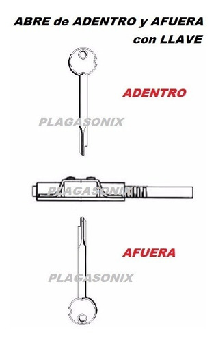 Imagen 4 de 9 de Kit Juego 4 Cerrojo Pasador Llave Cruz Cerradura Hermanados