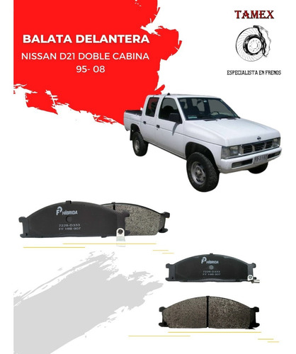 Balata Delantera Nissan Doble Cabina 2008