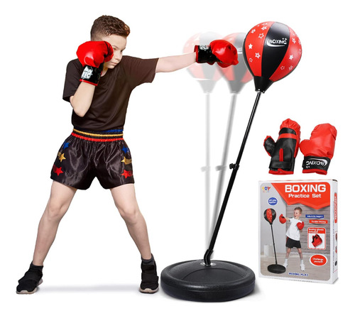 Saco De Boxeo Para Niños, Bolsa De Boxeo Con Altura Ajustabl