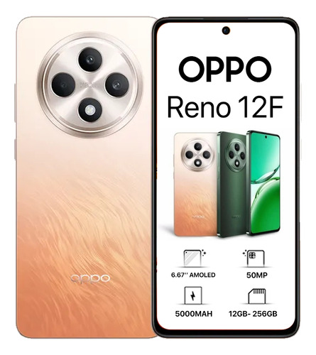 Mica Protector Templado Para Oppo Reno 12f Pantalla Camara