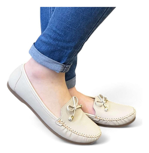 Zapato Mocasín Cómodo Para Dama En Confort Tipo Piel