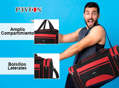Imagen 5 de 10 de Bolso Gimnasio Grande Deportivo Urbano Reforzado Tira De Hombro Color La Mejor Calidad! Diseño By Tsr