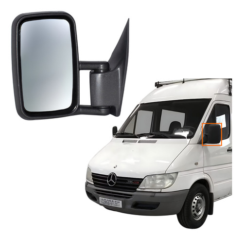 Espelho Retrovisor Esq. Manual Sprinter  310/ 312/ 313/ Cdi