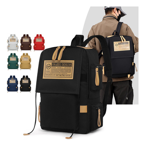 Mochila Simple Y Elegante Bolsa De Viaje Para Portátil De Gran Capacidad