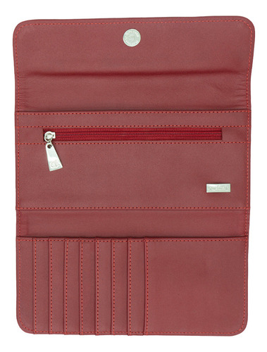 Cartera De Bolsillo Pineda Covalin Diseño Fruta Mexicana Color Rojocbosrfm