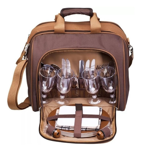 Kit Pic Nic Camping Bolsa Térmica Guepardo 17lts - 4 Pessoas