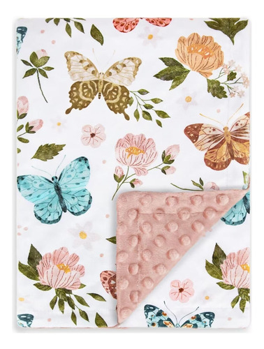 Manta De Bebé Floral Para Niñas, Manta Suave Y Cómoda De Min