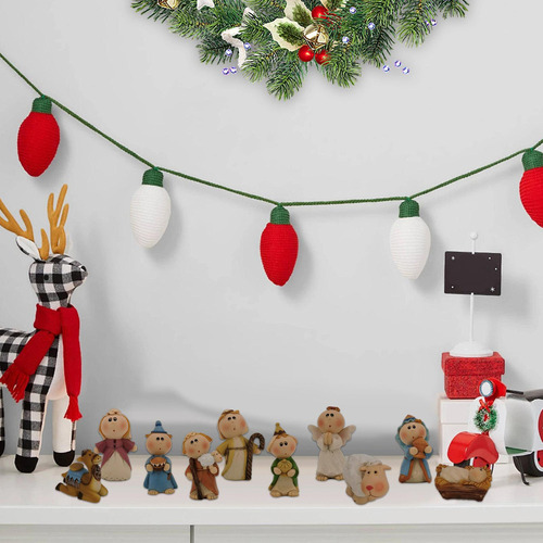 Figuras Navideñas En Miniatura Esculturas Para Decoración De