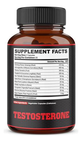 Suplemento Para Hombre Ayuda Aumentar Masa Muscular 60 Cáps.