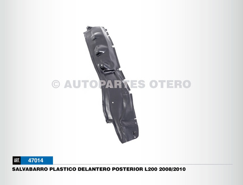 Salvabarro Plastico Delantero Posterior L200 2008/2017 Izq