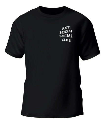 Remera Negra Anti Social Social Club 100% Algodón Premium