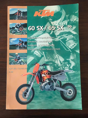 Libro Manual Usuario Mantenimiento Service Ktm Sx 60 65 1999