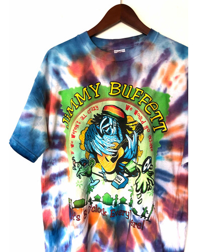 Playera Tie Dye Vintage Jimmy Buffett Llamativa 2004 Tour L (Usado)