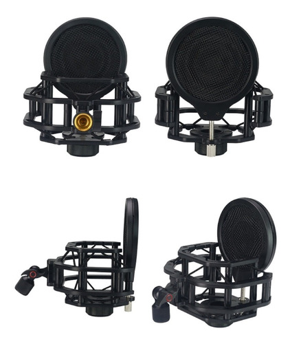Imagen 3 de 10 de Shock Mount Con Pop Para Microfono Condenser Marca Elefir