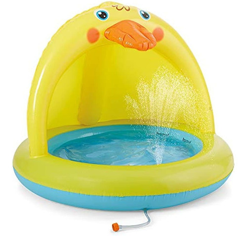 Piscina Para Bebés Con Sombra, Juego De Piscina Sprinkle A. Color Amarillo