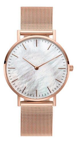 Reloj Ww-007 Con Correa De Acero Inoxidable Para Mujer