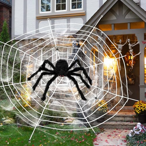 Araña De Halloween Gigante De 50 Pulgadas Telaraña Re...