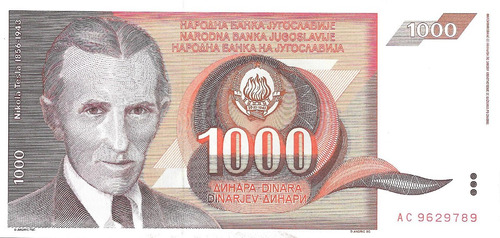 Billete Yugoeslavia 1000 Dinara Año 1990 Sin Circular Oferta
