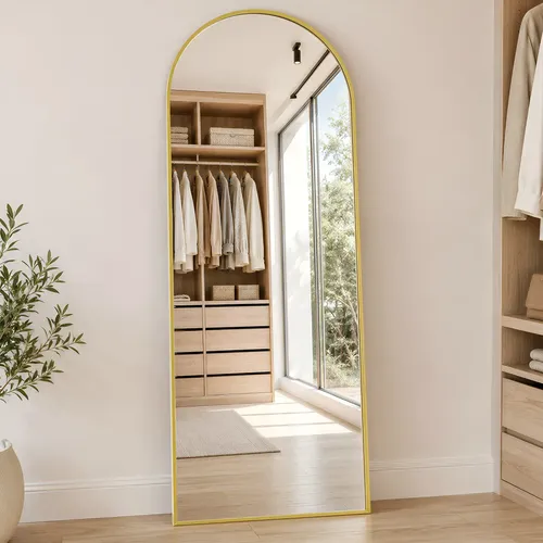 Espelho De Chão Corpo Inteiro Arco 16560cm Com Suporte U