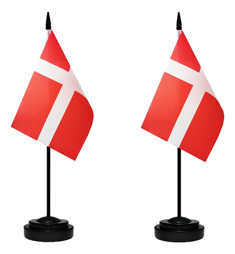 Banderas De Escritorio Tibijoy, Dinamarca Poliester, Kit X 2