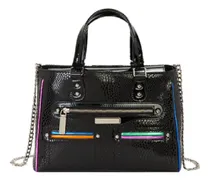 Comprar Cartera Jackie Smith Bellini Negra Con Baño De Oro