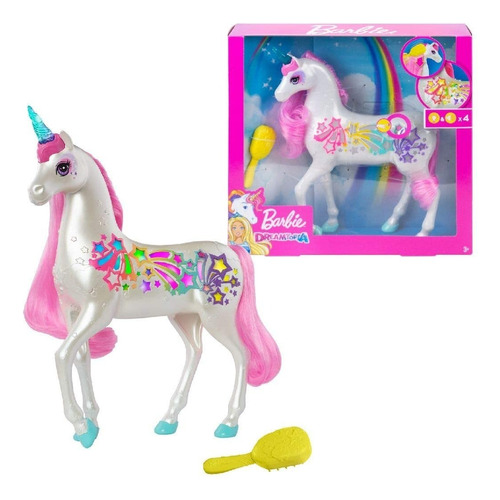 Unicornio Con Luces Y Sonido De Barbie Dreamtopia