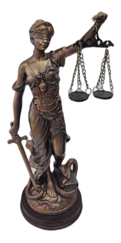Diosa Griega De La Justicia Themis 35cm En Fina Resina