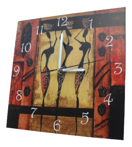 Reloj De Pared 20x20cm Estilo Africanas Varios Motivos