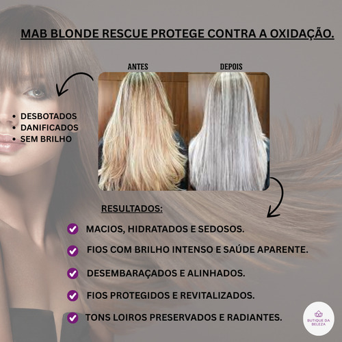 Shampoo Cond Mab Blonde Rescue 1000 - Cabelos Com Luzes
