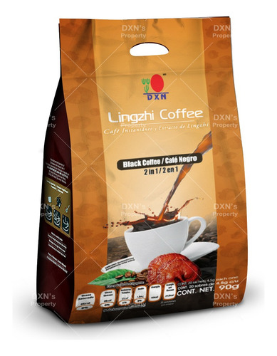 2 Bolsas Café Instantáneo Con Extracto De Ganoderma 2 En 1