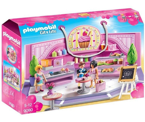Cafetería Cupcakes Playmobil City Life Con Accesorios Febo