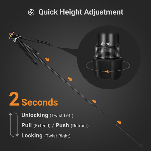 Trípode Tarion Compact Travel Para Cámara Qobra De 152 Cm De