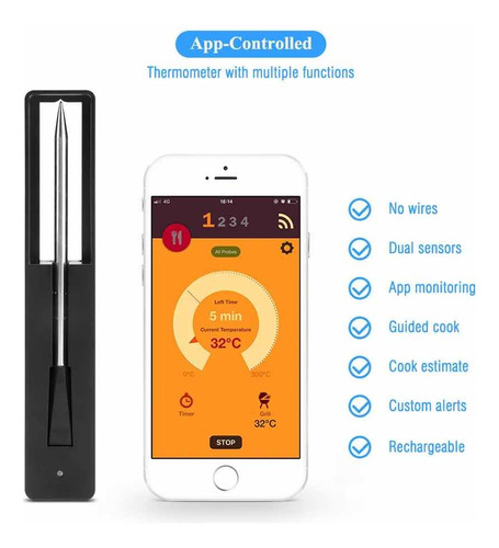 Termómetro Digital Bluetooth Con App