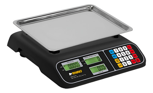 Báscula Rhino Barcom-40 40 Kg Recargable Digital Mostrador