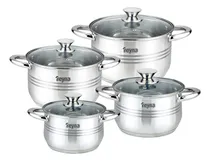 Comprar Juego Ollas De Acero Professional Plus 8 Piezas