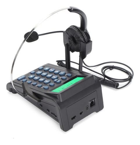 Telefone Com Fio Ht910 Call Center Com Fone De Ouvido