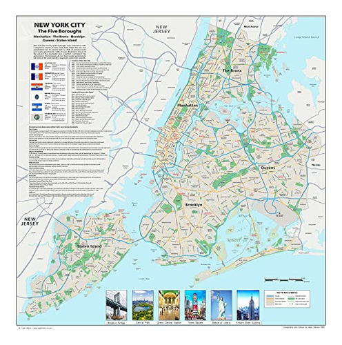 Póster Con Mapa De Las Calles De La Ciudad De Nueva York, 2