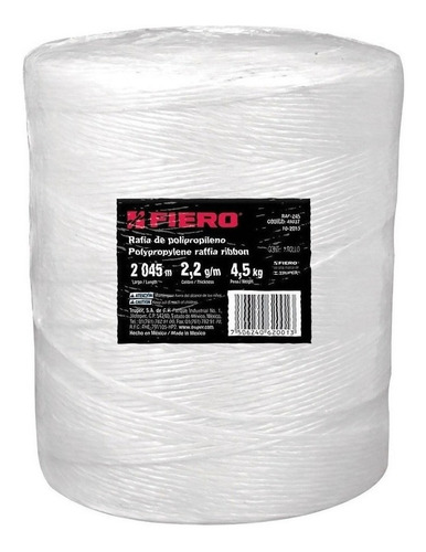 Rafia 4.5kg Blanca 3.8g/m Fiero 45038