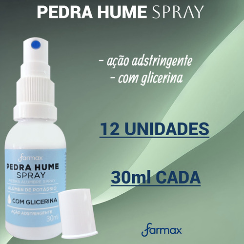 Pedra Hume Spray Pós Barba E Cutículas =kit C/12 = 30ml Cada
