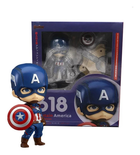 Captain America 618 Capitan Nendoroid Figura Marvel Avengers