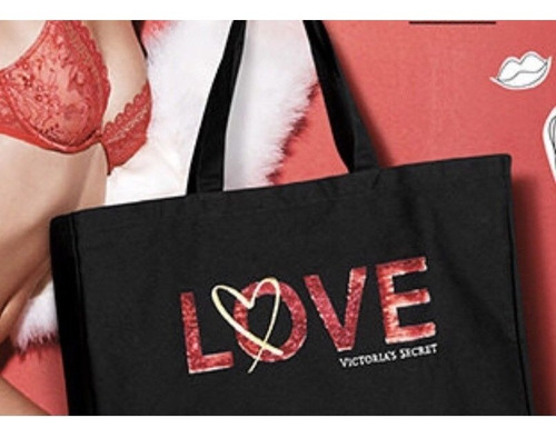 Bolso Cartera Victorias Secret Love Negro Importados Usa