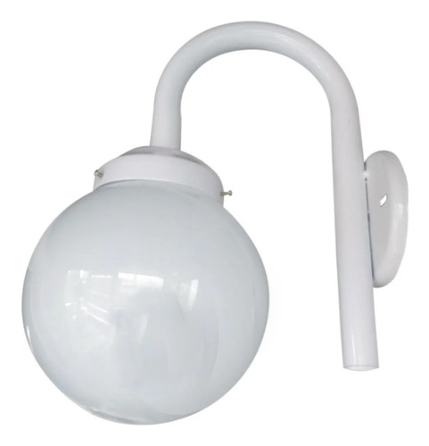 Aplique De Pared Globo 1 Luz Tulipa Vidrio Opal Ø18cm