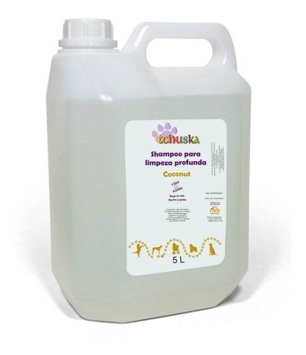 Shampoo  Para Cães Coconut Limpeza Profunda 5l  Tchuska