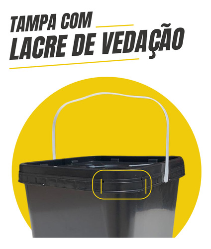 Balde Quadrado Alça Plastica Alagoas 5 Pçs