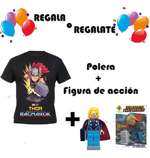 Figura Armable Lego Tipo Pack Polera Thor Figura Armable Lego Tipo Pack Polera Thor