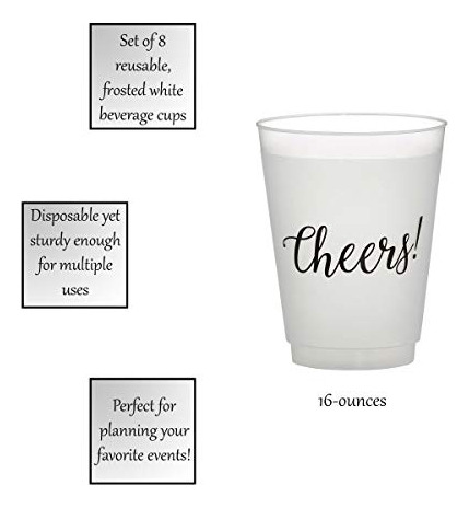 Sb Design Studio Sips Drinkware-16-ounce Frosted Plastic Vas