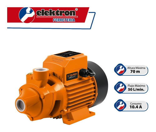 Imagen 3 de 4 de Bomba Periférica Truper Expert Boap-1 1hp Naranja 60hz 127v