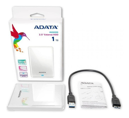 Imagen 4 de 4 de Adata Disco Duro Hv620s 1t Blanco