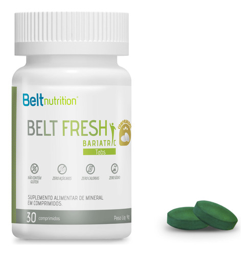 2x Belt Fresh Bariatric Tabs- 30 Comprimidos- Belt Nutrition Sabor Sem Sabor