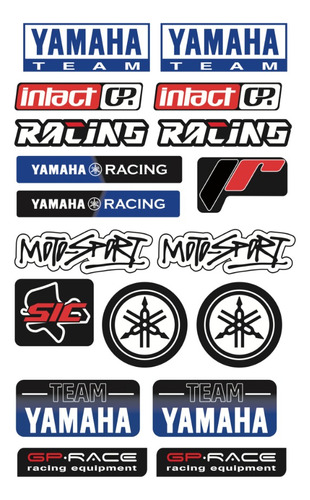 Yamaha Kit De Stickers Para Moto Planilla Ym04